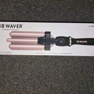 NEW Beachwaver 3B Waver Triple Barrel Curling Iron Midnight Rose Pink NIB $110+